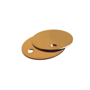 Round Brass Tag, Blank, 1.5" Each