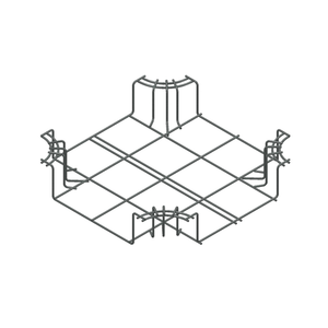4-Way Crossing Grid Basket Tray, 6" D x 24" W