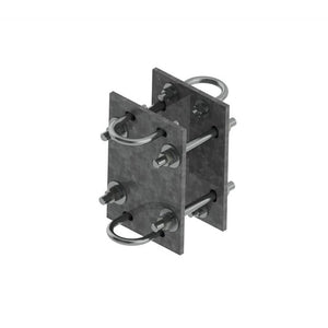 Double Crossover Plate kit, Mounts two 2-3/8" Pipes to 4-1/2