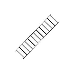 Launch 3: Cable Runway 12" x 10', Black, 1-1/2" Tubular Channel