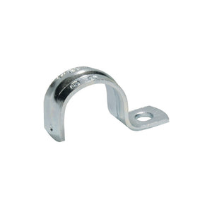 1/2" EMT One Hole Conduit Strap, Zinc Plated Steel