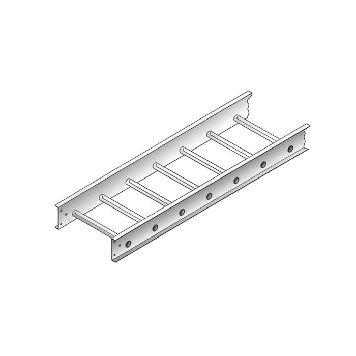 Straight Aluminum Cable Tray Ladder, 4" D x 12" W x 12' L