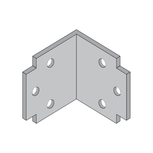 90° Splice for Cable Tray, Aluminum, Kit of 2