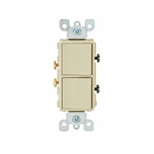 Decorator Single Pole & 3-Way Switches, Rated 15A, 120-277V AC, Ivory