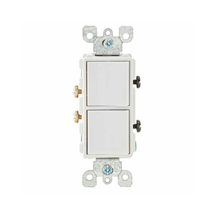Decorator Single Pole & 3-Way Switches, Rated 15A, 120-277V AC, White