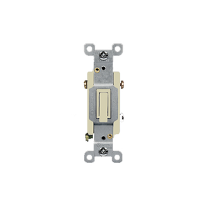 Double Pole Toggle Switch, Rated 30A, 120-277V AC, Ivory
