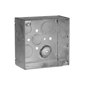 4" Square Box, Welded, (1) 1/2" & (11) 3/4" KO's