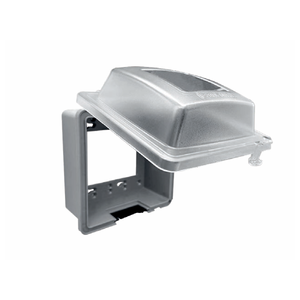 3-1/8" Deep, 2 Gang In-Use Weatherproof Cover, Mounts Vertic