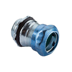 3" Compression Connector for EMT, Rain Tight, Zinc Plated St