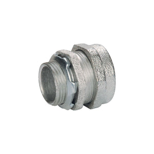 2-1/2" Rigid Compression Connector, Rain Tight, Malleable Ir