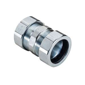2" Rigid Compression Coupling, Rain Tight, Threadless, Zinc