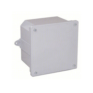 PVC Junction Box, NEMA 4X, Solid Screw Cover, 6" x 6" x 4"