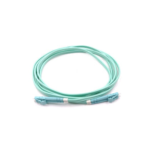ST/UPC to ST/UPC Fiber Jumper, Multi-Mode, Duplex, Aqua, OM3, 600ft
