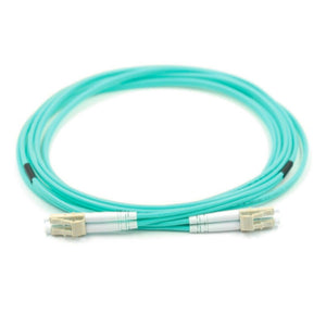LC/UPC to LC/UPC, Duplex Aqua Multi Mode, OM3, 25M Fiber