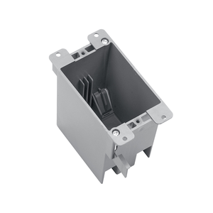 1-Gang PVC Remodel Box, Deep, 20 cu in, w/ Mounting Ears, 4.