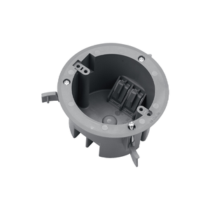 1-Gang Round Ceiling PVC Remodel Box, 4-1/4", 18.0 cu in, w/