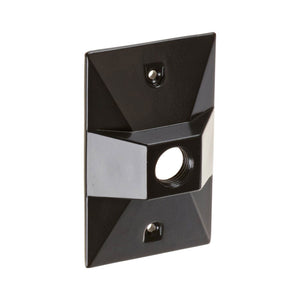 Weatherproof Cover Rectangular 1-Hole, Bronze