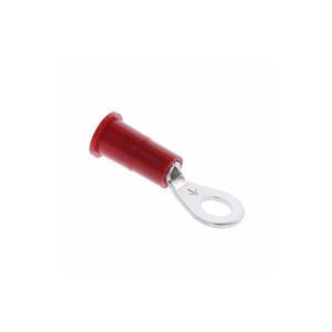 22-18 Gauge Ring Terminal, #8 Stud, High Temperature, Red