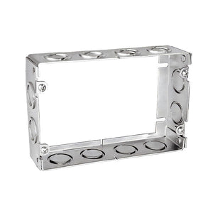 2-Gang Welded Switch Box Extension Ring, 1-5/8" Deep, (12) M