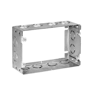 2-Gang Welded Switch Box Extension Ring, 2-1/2" Deep, (12) M