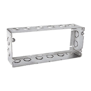 4-Gang Welded Switch Box Extension Ring, 2-1/2" Deep, (16) M