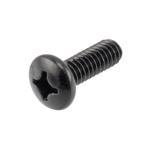 #12-24 X 5/8" Pan Head Phillips Type Pilot Point Screw, Blac