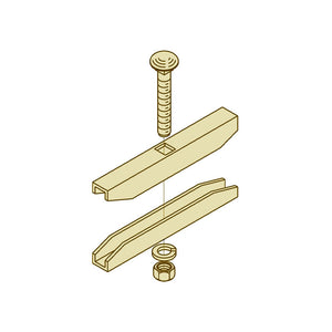 Butt Splice Clamp Kit for 2" Cable Runway, Yellow Zinc