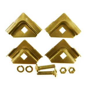 90° Junction Splice Clamp Kit for 2" Cable Runway, Yellow Zinc
