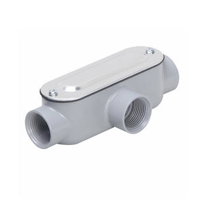 1-1/2" Rigid Aluminum Type T Threaded Conduit Body with Cove