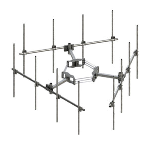 T-Arm Antenna Frame with (3) 36" Arms, (9) 96" Mast Pipes an