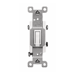 3-Way Toggle Switch, Rated 15A, 120-277V AC, White