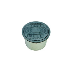 Test Well: Sch 40 PVC Heavy Duty, Cast
Iron Cover Marked "Ground"; H20 rated for
13,000 lbs; 140 degree max temperature;
12" diameter x 24" deep