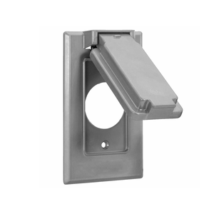 1-Gang 20A Device Cover, Weatherproof, Gray