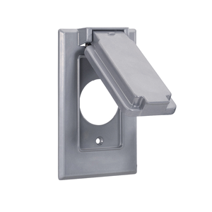 1-Gang 30A Device Cover, Weatherproof, Gray