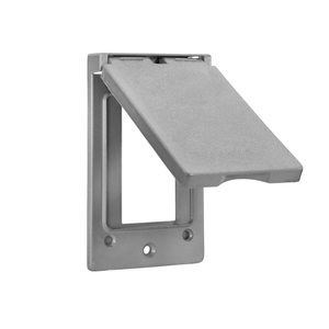 1-Gang GFCI Device Cover, Vertical, Weatherproof, Gray