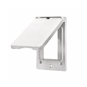 1-Gang GFCI Device Cover, Vertical, Weatherproof, White