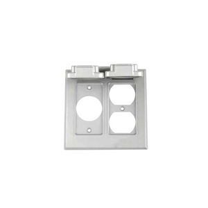 2-Gang One Duplex & Switch or S/R Device Cover, Weatherproof