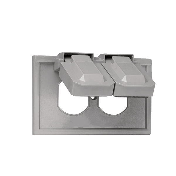 2-Gang Oversize Duplex Device Cover, Horizontal, Weatherproo
