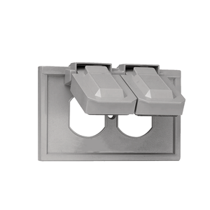 2-Gang Oversize Duplex Device Cover, Horizontal, Weatherproo