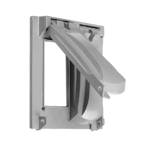 2-Gang GFCI Device Cover, Weatherproof, Gray