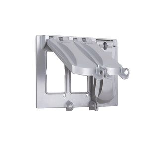 3-Gang GFCI Device Cover, Weatherproof, Gray