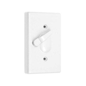 1-Gang Levers + 15A S.P Switch Cover, Weatherproof, White