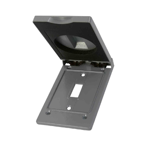 1-Gang Toggle Switch Cover, Weatherproof, Gray