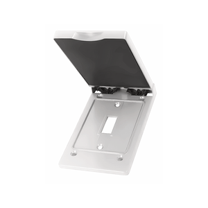 1-Gang Toggle Switch Cover, Weatherproof, White
