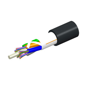CommScope: LazrSPEED® Distribution Fiber Optic Cable, Outdoor, Loose Tube, Black, Multimode (OM3), 12 Fiber