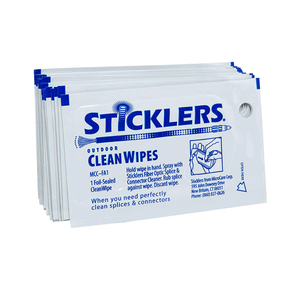 Sticklers: 2"x4" Fiber Connector Outdoor, Lint Free Dry Wipe