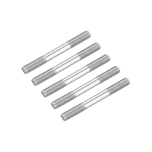 Metallixity: Double Ended Stud Screws (M6 Thread 50mm Length) 5pcs, 304 Stainless Steel Dual Threaded Rod Bolts - for House Maintenance
