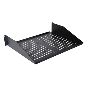 Pyle: 2U Server Rack Shelf, Enhanced Airflow, Heavy-Duty Ste