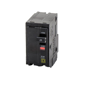 Square D: 25 Amp Double Pole Bolt-On Circuit Breaker