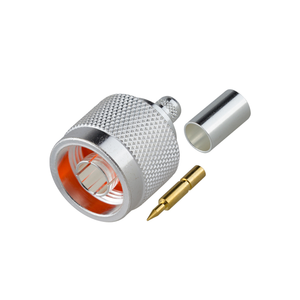 RF Industries: N Type Connector Plug, Male Pin 50 Ohms Free Hanging (In-Line) Crimp